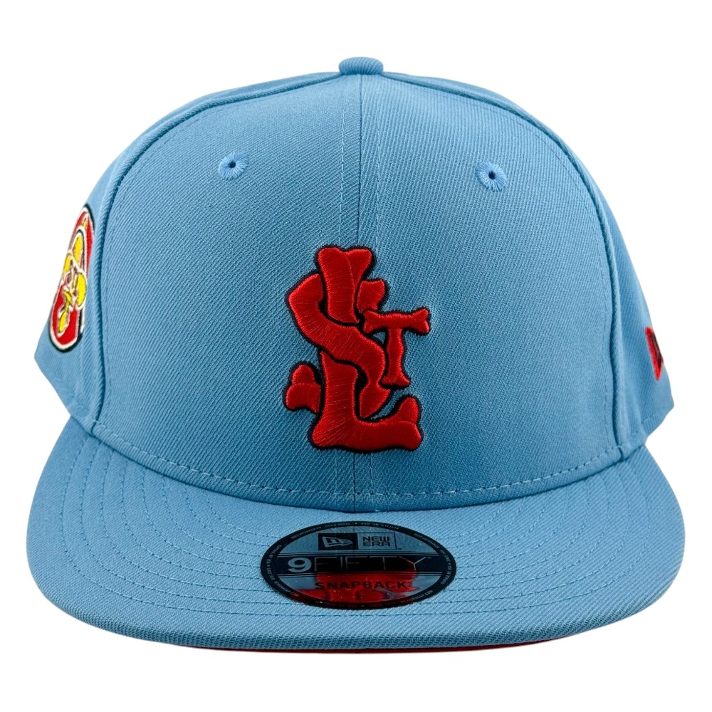 St. Louis Cardinals Light Blue City Connect Arch Patch Red UV New Era 9FIFTY Snapback Hat