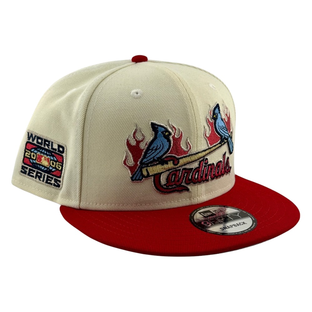 St. Louis Cardinals Chrome and Red Flaming Birds New Era 9FIFTY Snapback Hat