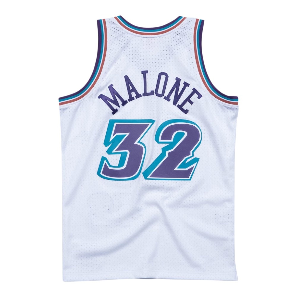 Utah Jazz Karl Malone White 1996-97 Hardwood Classics Mitchell & Ness Swingman Jersey