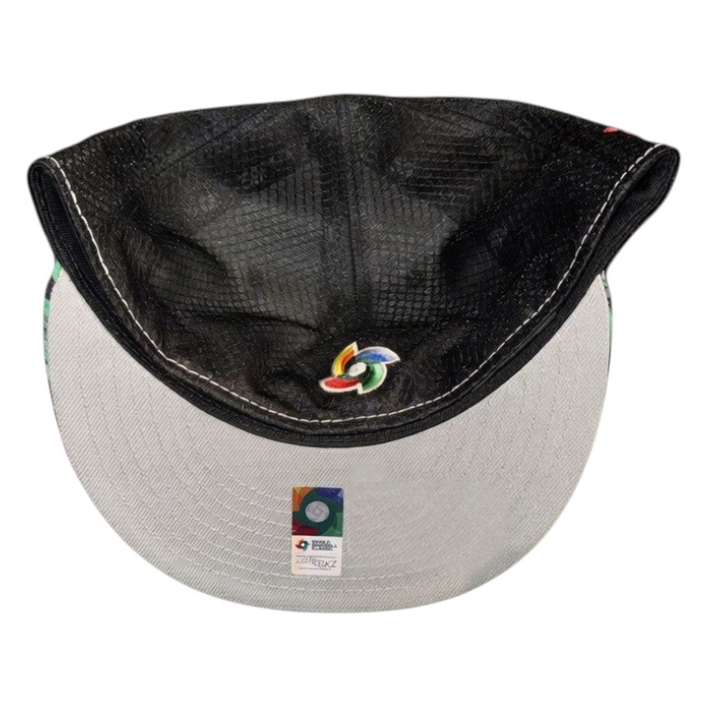 Puerto Rico Black and Floral Diamond Era Patch New 59FIFTY Fitted Hat