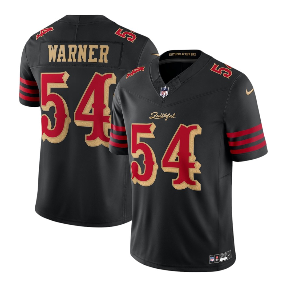 San Francisco 49ers Fred Warner Black Rivalries Collection Nike Stitched Limited Jersey