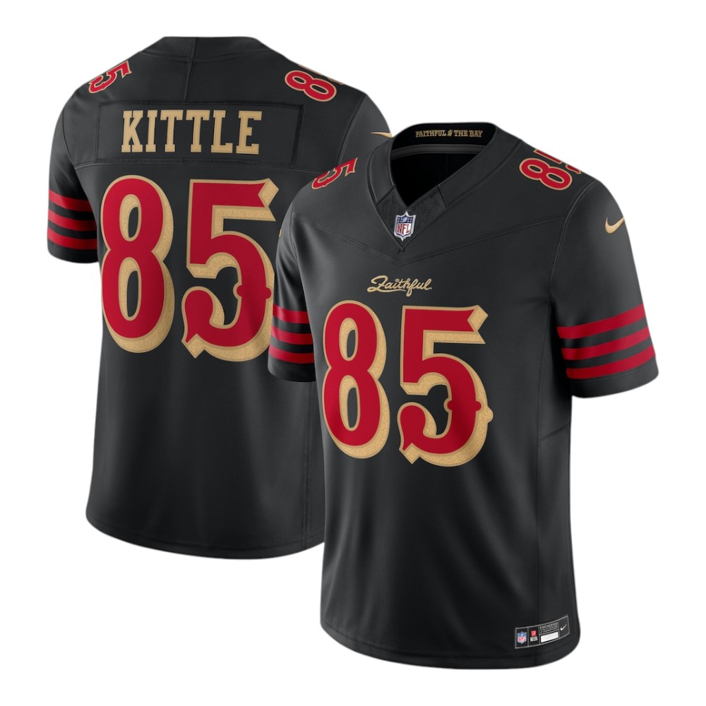 San Francisco 49ers George Kittle Black Rivalries Collection Nike Stitched Limited Jersey