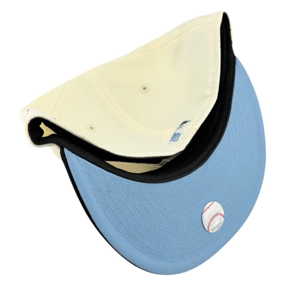 Los Angeles Dodgers Chrome and Black Back to Champs Circle Patch Sky Blue UV New Era 59FIFTY Fitted Hat