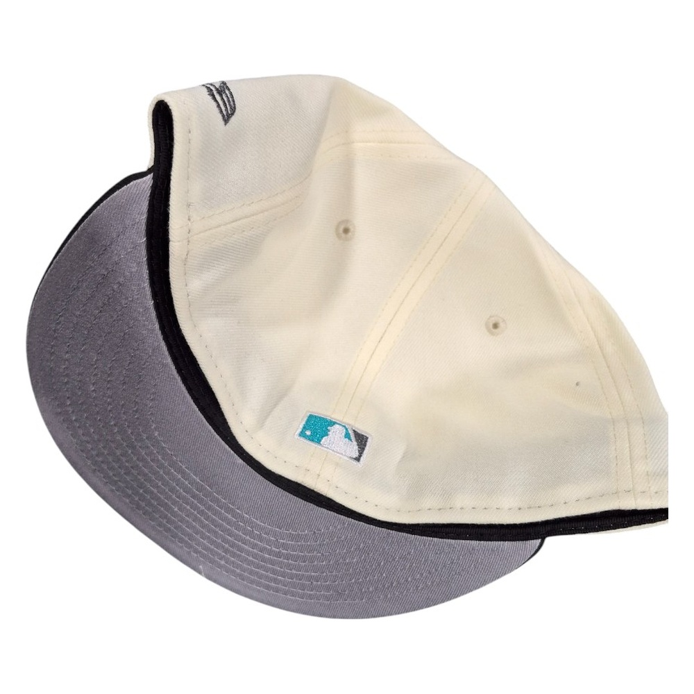 Florida Marlins Chrome and Black Metallic 30th Anniversary Patch New Era 59FIFTY Fitted Hat