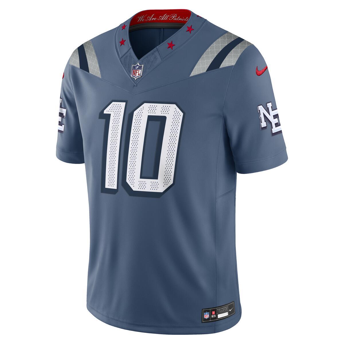 New England Patriots Drake Maye Storm Blue Rivalries Collection Nike Game Jersey