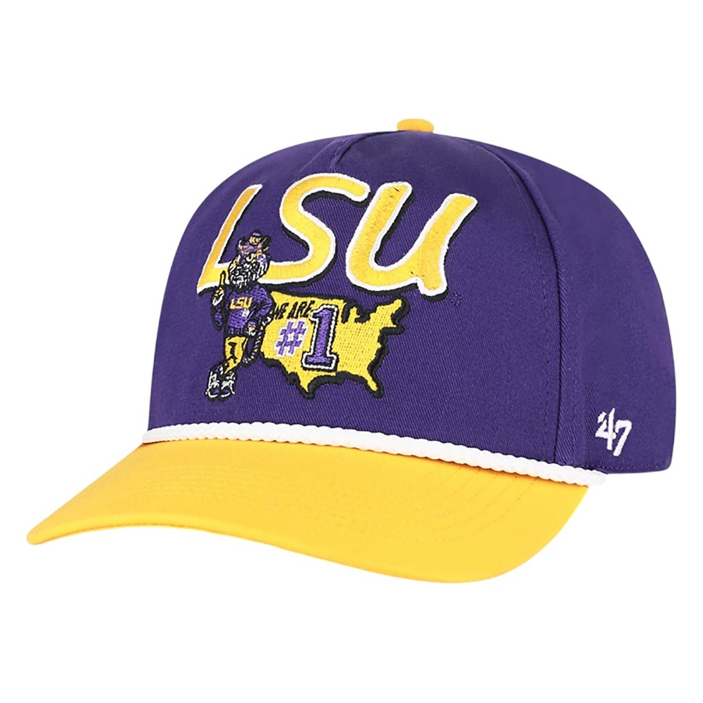 LSU Tigers Purple Mascot Mania '47 Hitch Snapback Hat