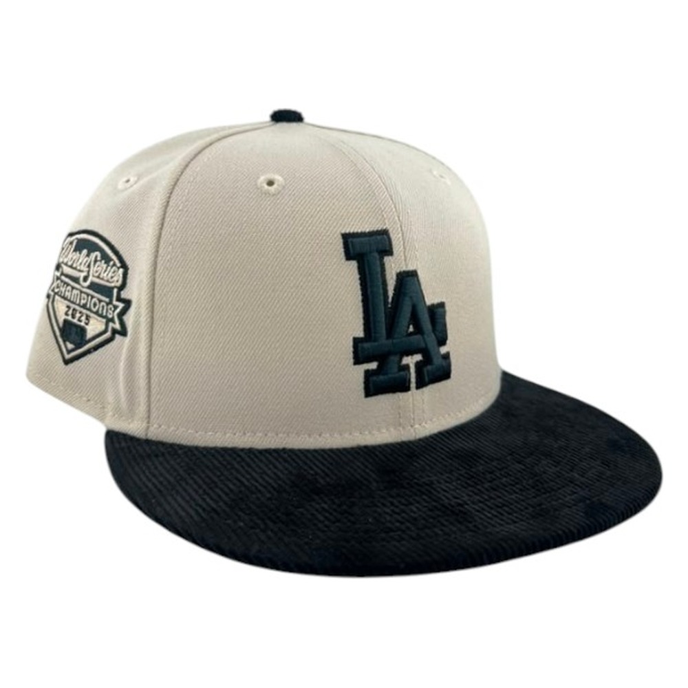 Los Angeles Dodgers Chrome and Black Corduroy Storm Collection New Era 59FIFTY Fitted Hat