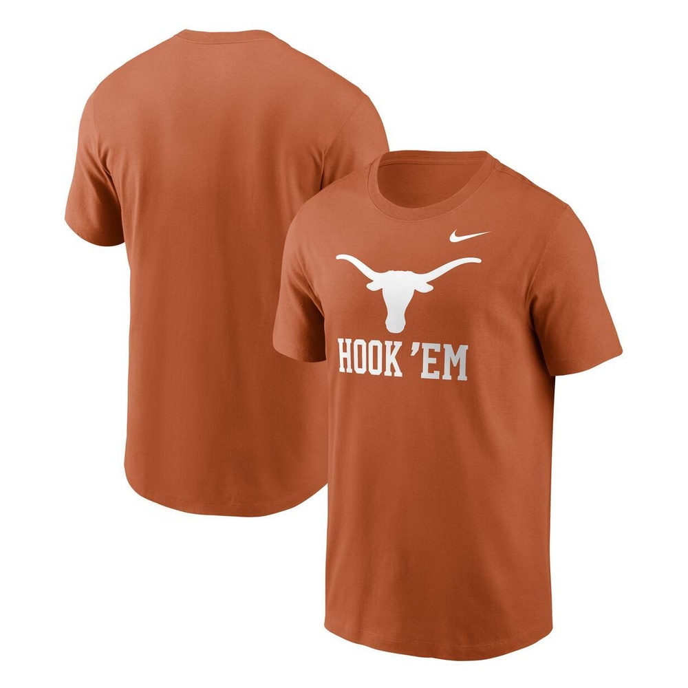 Texas Longhorns Orange Primetime Logo Hook Em Nike T-Shirt