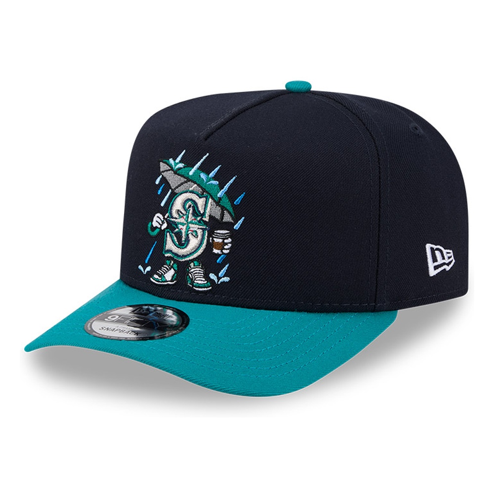 Seattle Mariners Navy Cartoon New Era 9FIFTY A-Frame Snapback Hat