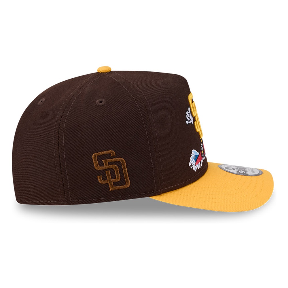 San Diego Padres Brown Cartoon New Era 9FIFTY A-Frame Snapback Hat