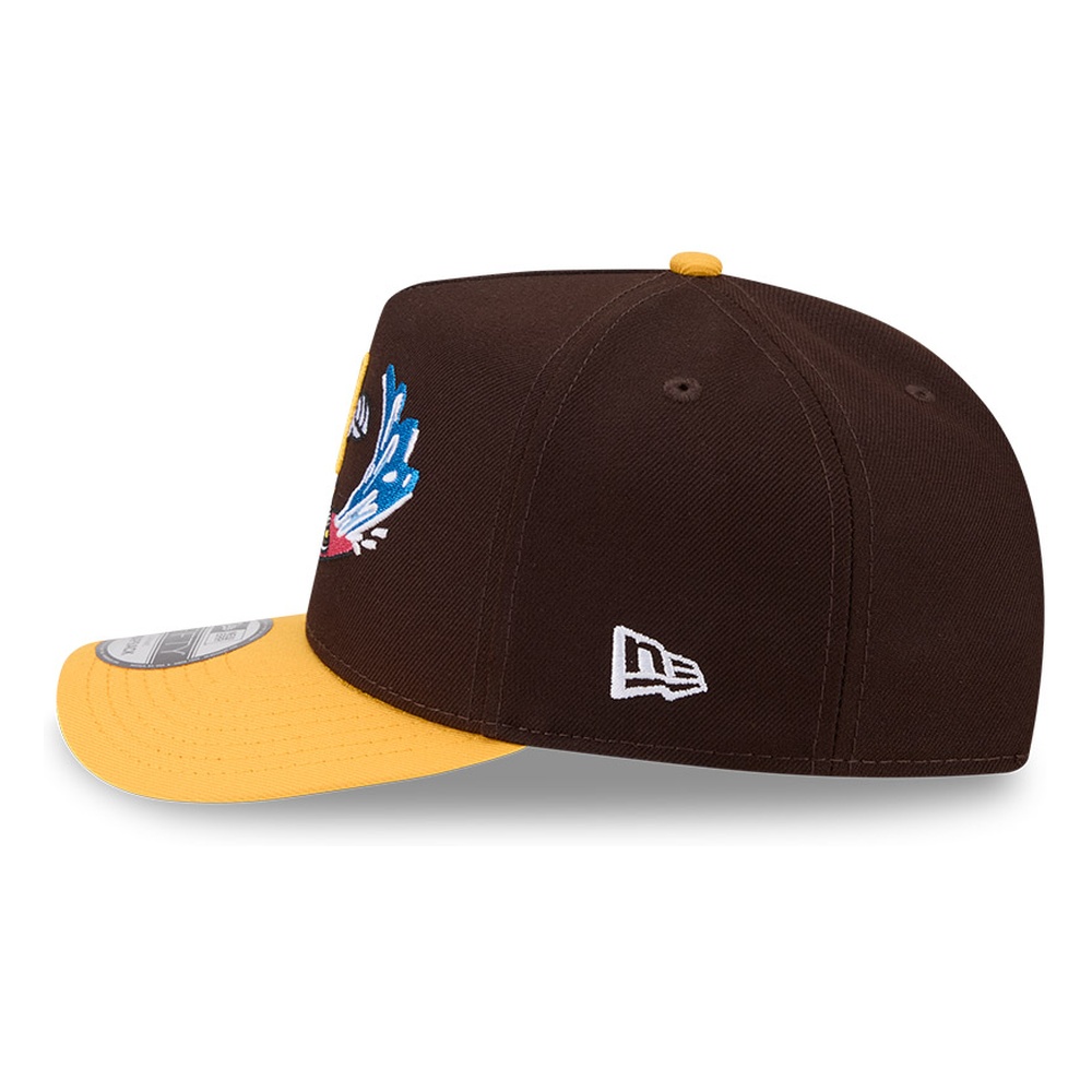San Diego Padres Brown Cartoon New Era 9FIFTY A-Frame Snapback Hat