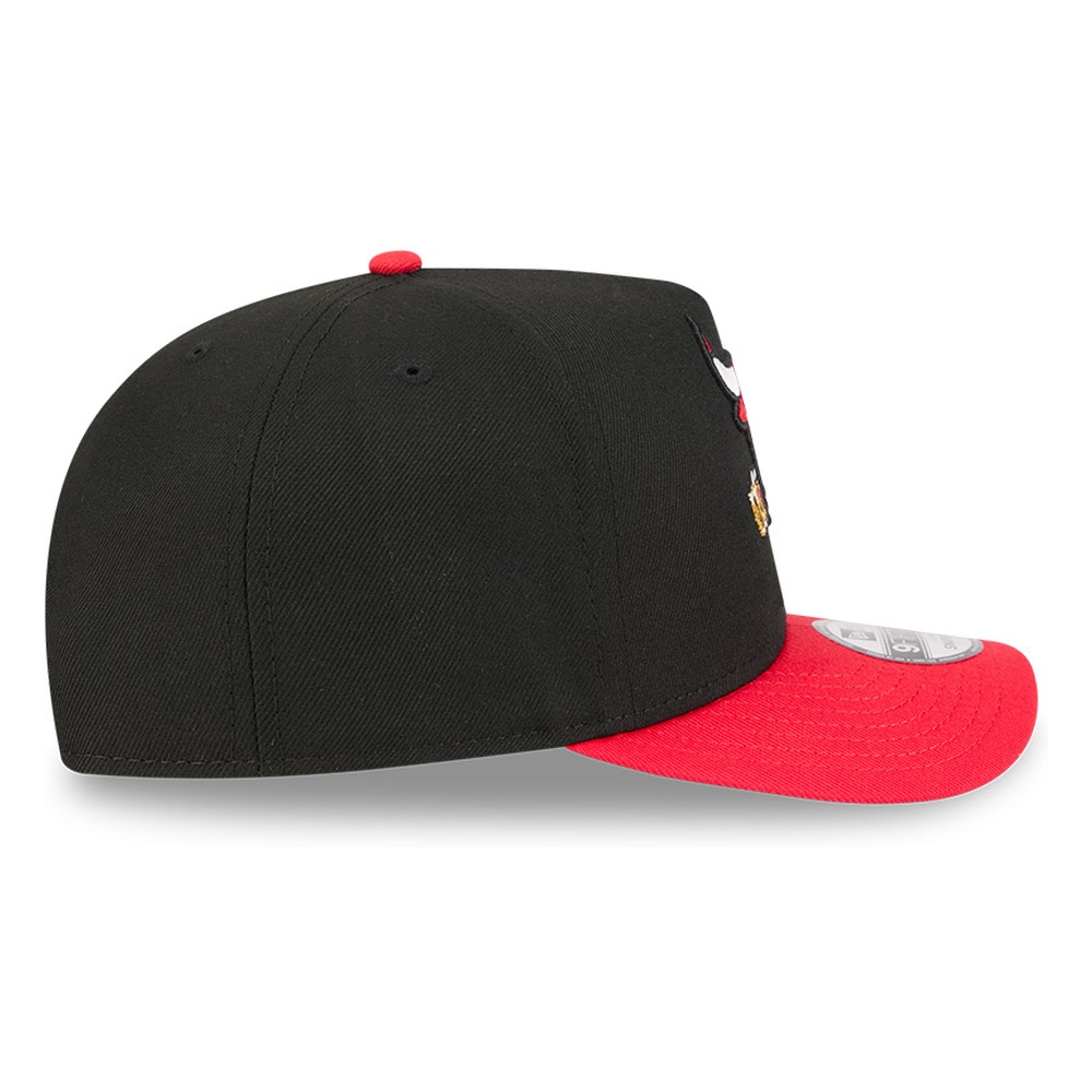 Chicago Bulls Black Cartoon New Era 9FIFTY A-Frame Snapback Hat
