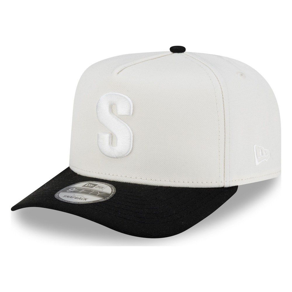 Seattle Mariners Chrome and Black New Era 9FIFTY A-Frame Snapback Hat
