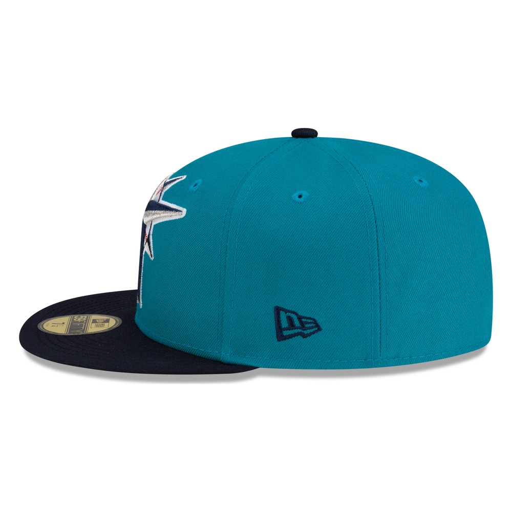 Seattle Mariners Teal and Navy Compass Logo New Era 59FIFTY Fitted Hat