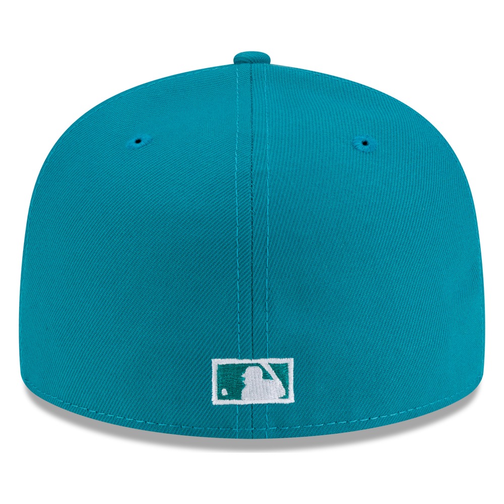 Seattle Mariners Teal Tonal Trident Logo New Era 59FIFTY Fitted Hat
