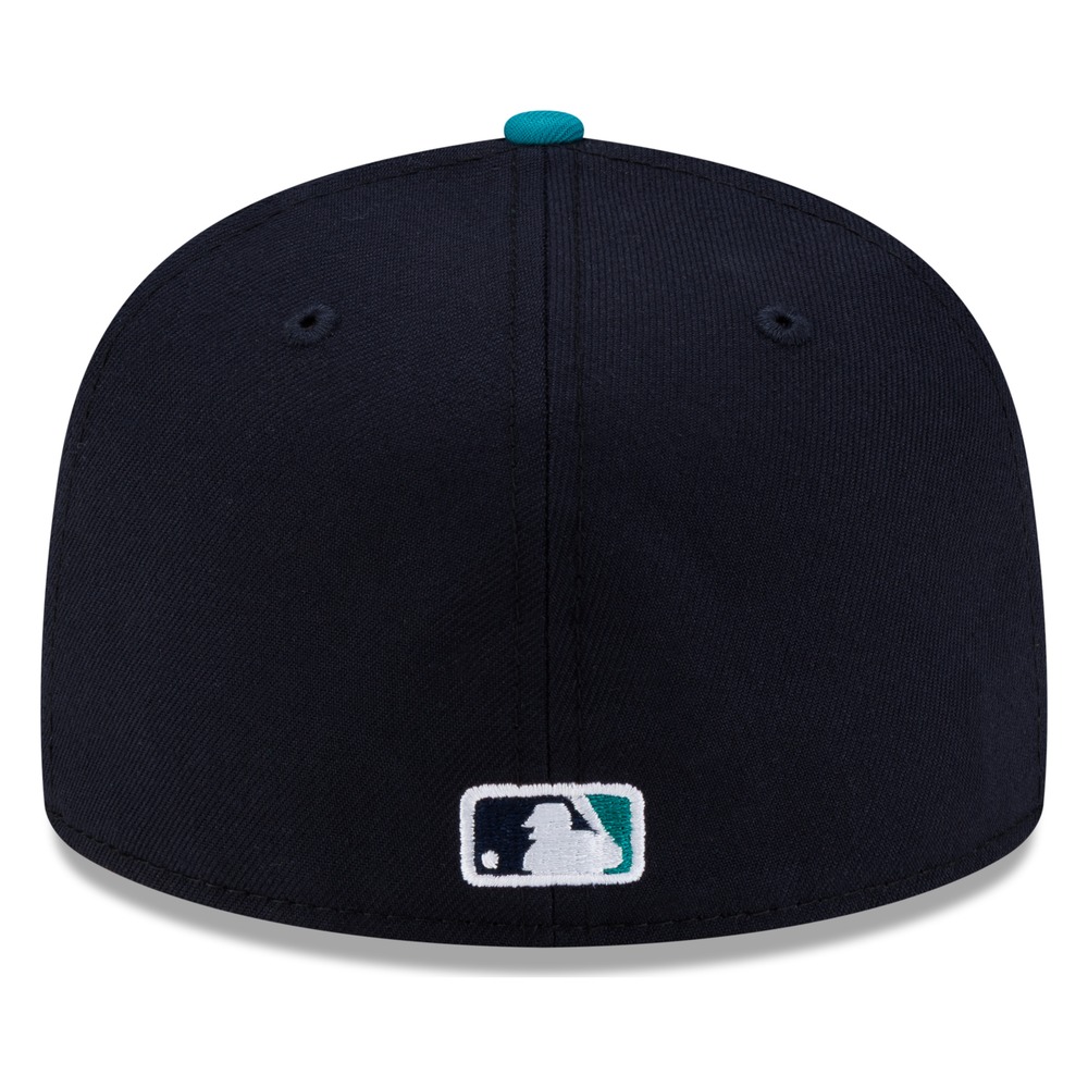 Seattle Mariners Navy and Teal Compass Logo New Era 59FIFTY Fitted Hat