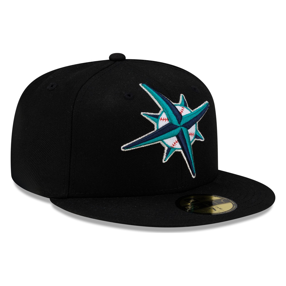 Seattle Mariners Navy Compass Logo New Era 59FIFTY Fitted Hat
