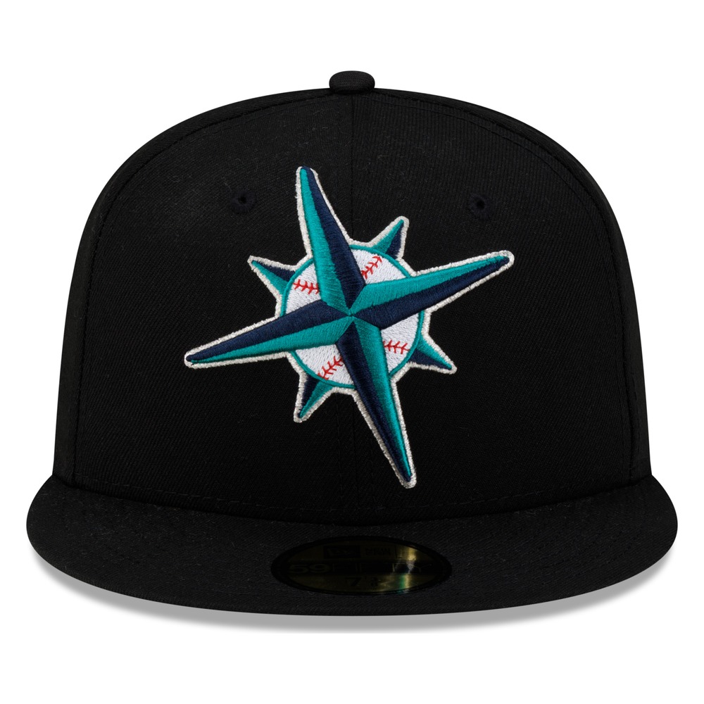 Seattle Mariners Navy Compass Logo New Era 59FIFTY Fitted Hat