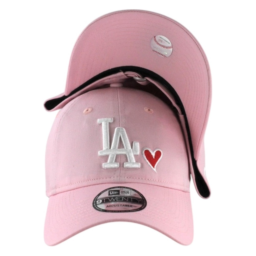 Los Angeles Dodgers Pink with Heart New Era 9TWENTY Adjustable Hat