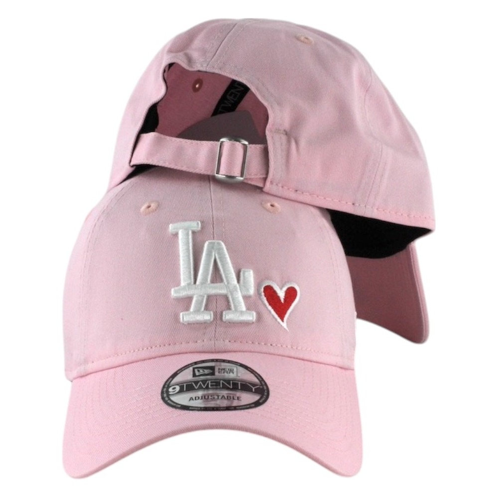 Los Angeles Dodgers Pink with Heart New Era 9TWENTY Adjustable Hat