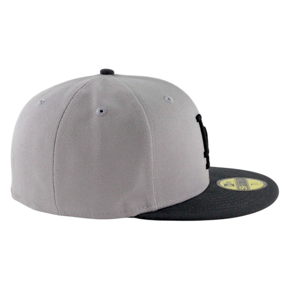 Los Angeles Dodgers Gray and Black Two Tone Grey UV New Era 59FIFTY Fitted Hat