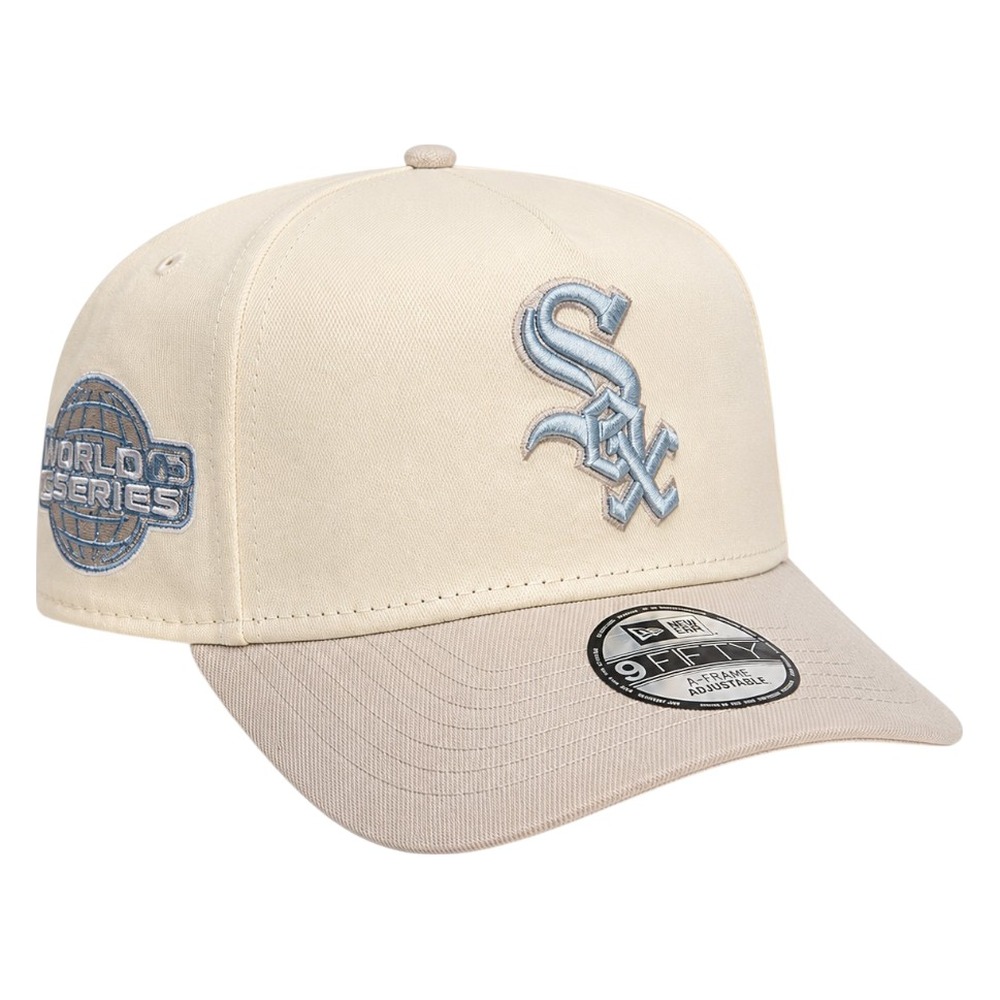 Chicago White Sox Chrome Two Tone 2005 World Series Patch Icy UV New Era 9FORTY A-Frame Snapback Hat