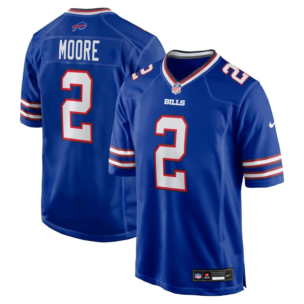 Buffalo Bills D.J. Moore Royal Blue Nike Game Jersey