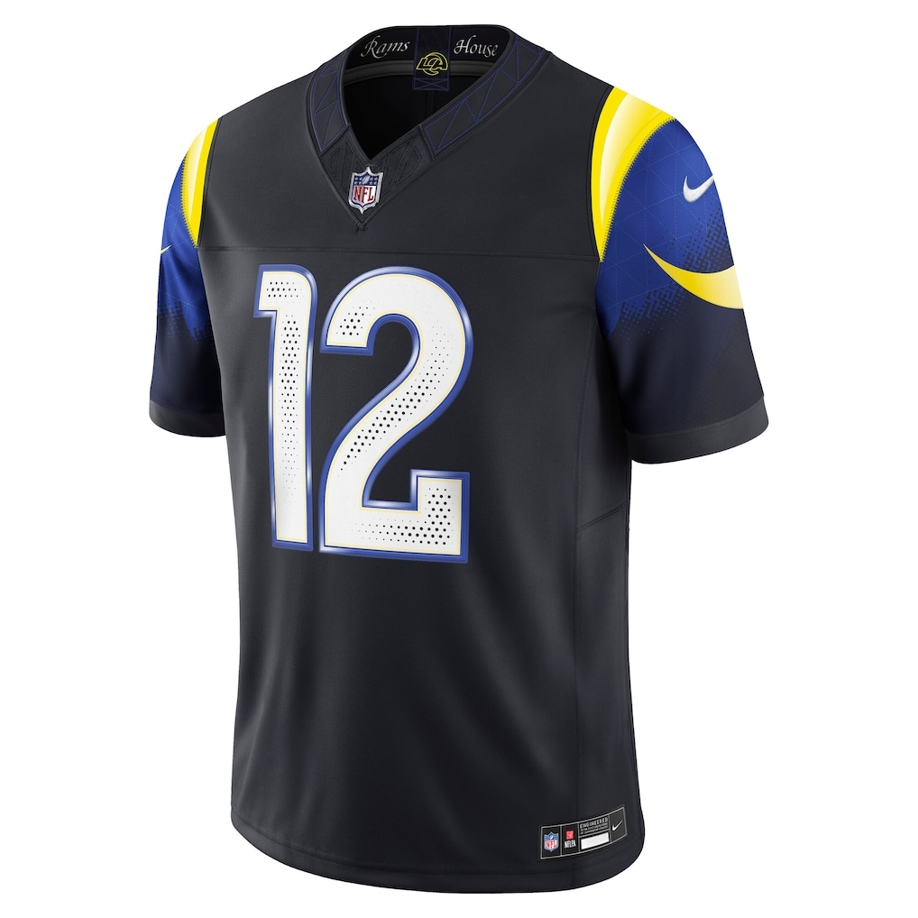 Los Angeles Rams Puka Nacua Rivalries Collection Black Nike Vapor F.U.S.E Stitched Limited Jersey
