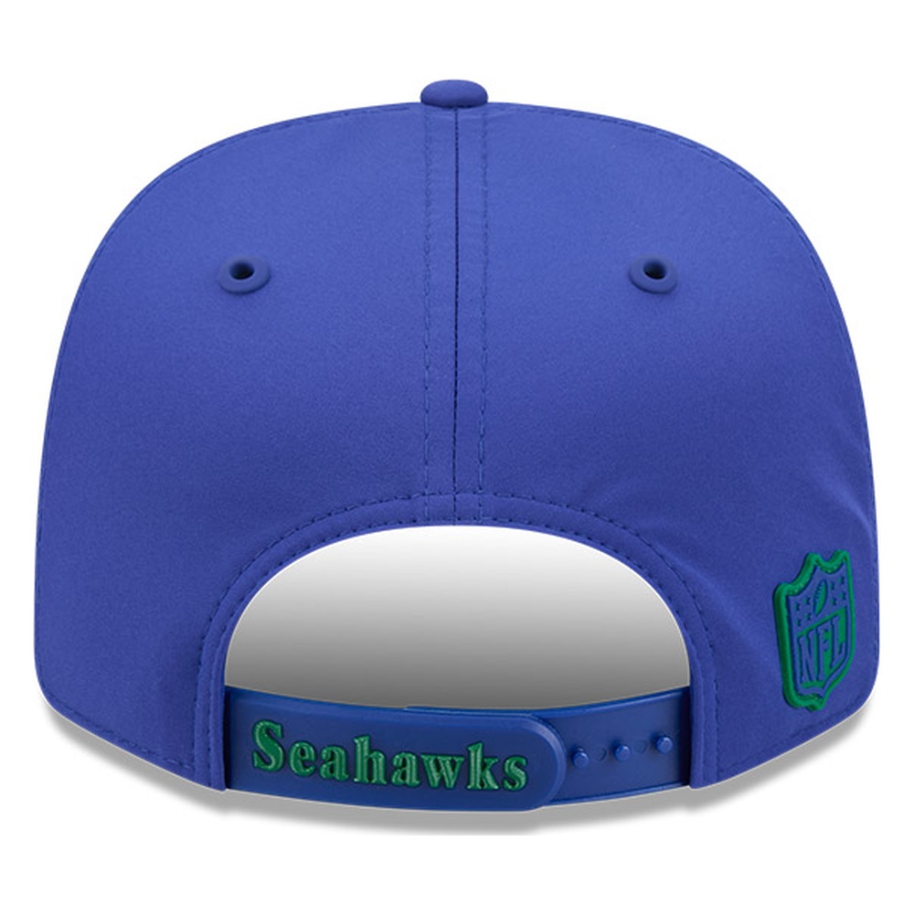 Seattle Seahawks Royal Blue Historic Throwback 2026 NFL Sideline New Era 9SEVENTY Adjustable Snapback Hat