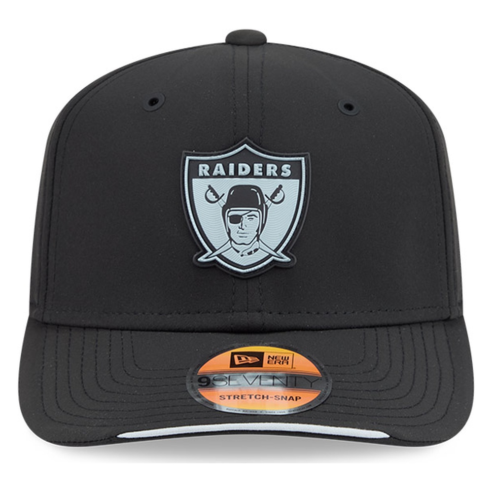 Las Vegas Raiders Black Historic Throwback 2026 NFL Sideline New Era 9SEVENTY Adjustable Snapback Hat