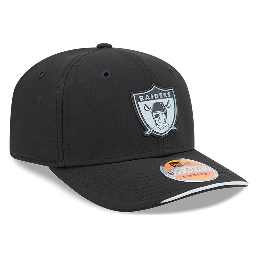 Las Vegas Raiders Black Historic Throwback 2026 NFL Sideline New Era 9SEVENTY Adjustable Snapback Hat