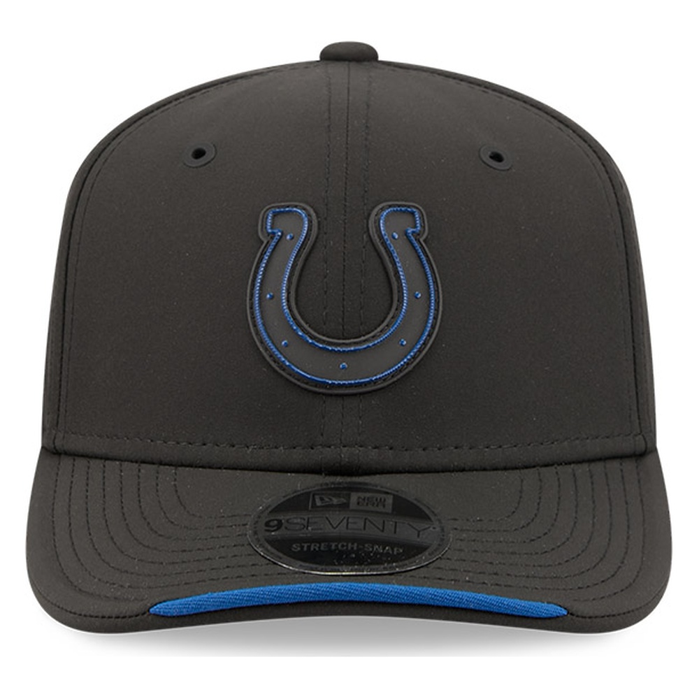 Indianapolis Colts Black 2026 NFL Sideline New Era 9SEVENTY Adjustable Snapback Hat