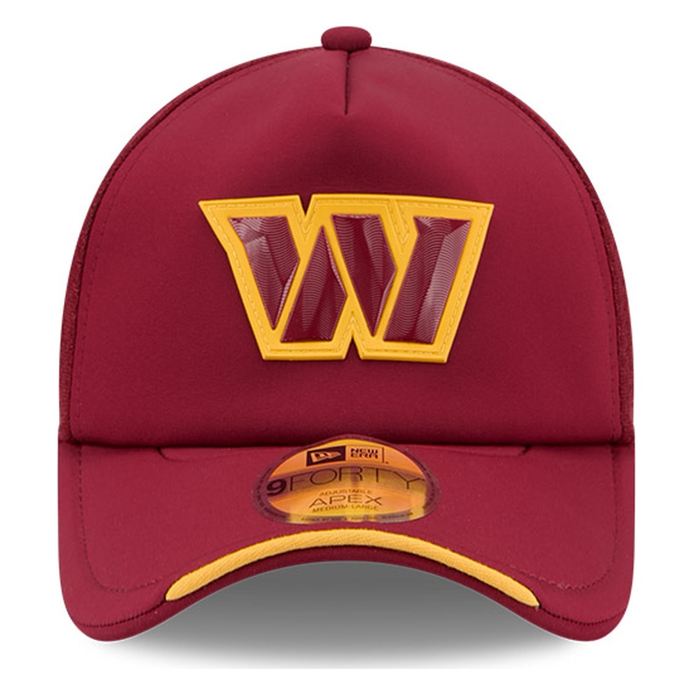 Washington Commanders Burgundy 2026 NFL Sideline New Era 9FORTY Apex Adjustable Trucker Hat