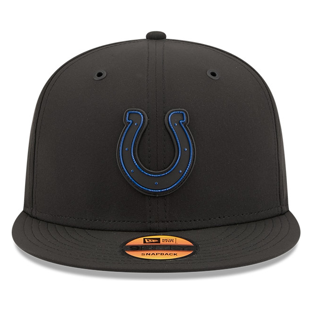 Indianapolis Colts Black 2026 NFL Sideline New Era 9FIFTY Adjustable Snapback Hat
