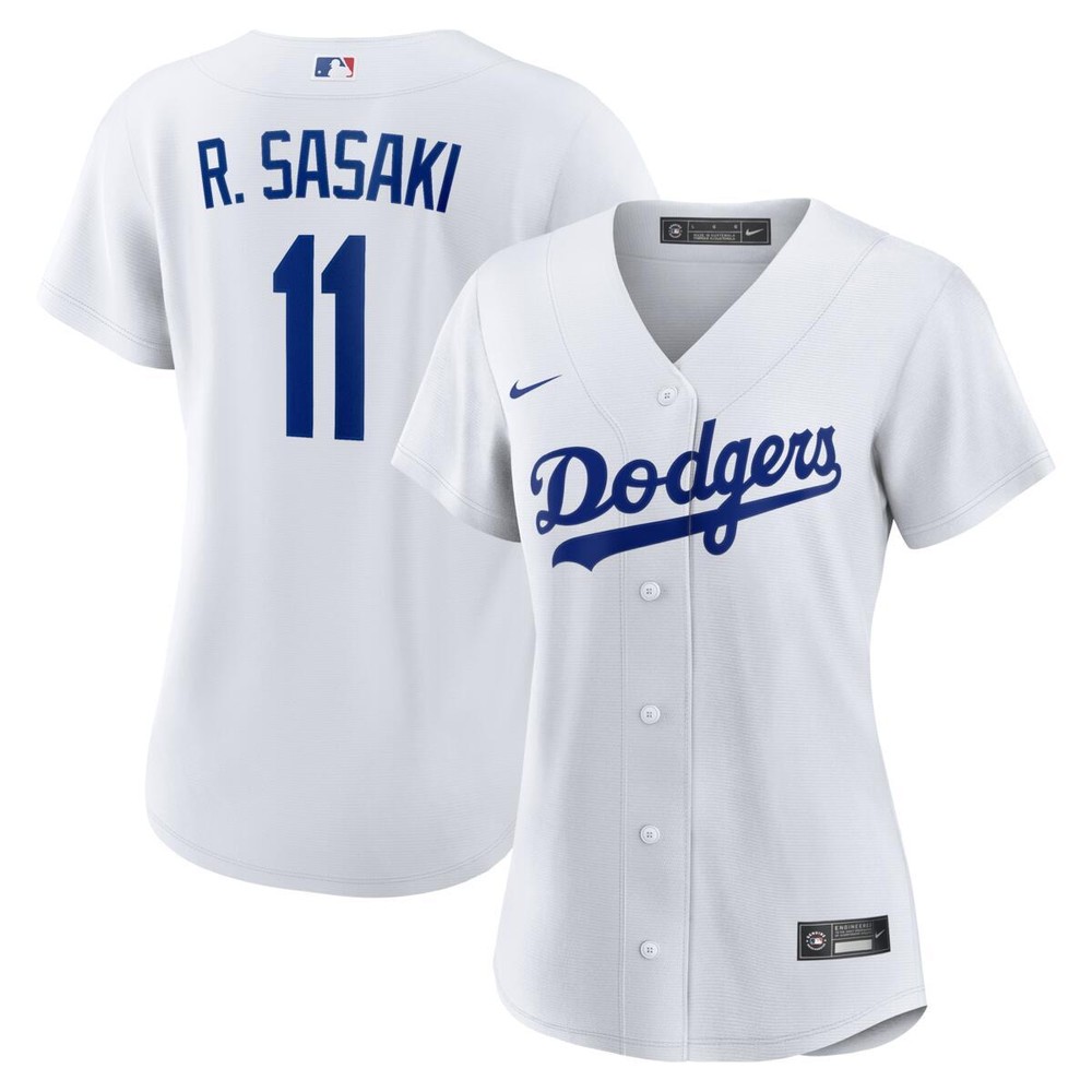 Women's Los Angeles Dodgers Roki Sasaki White Nike Home Replica Jersey
