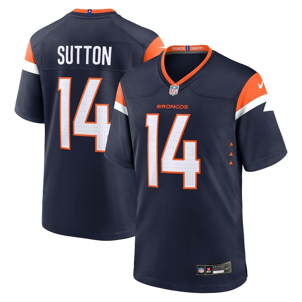 Youth Denver Broncos Courtland Sutton Navy Alternate Nike Game Jersey