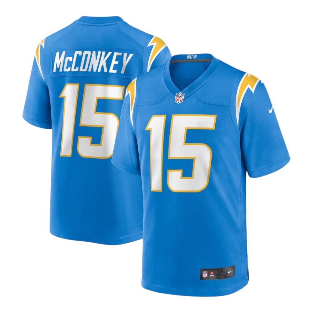 Youth Los Angeles Chargers Ladd McConkey Powder Blue Nike Game Jersey