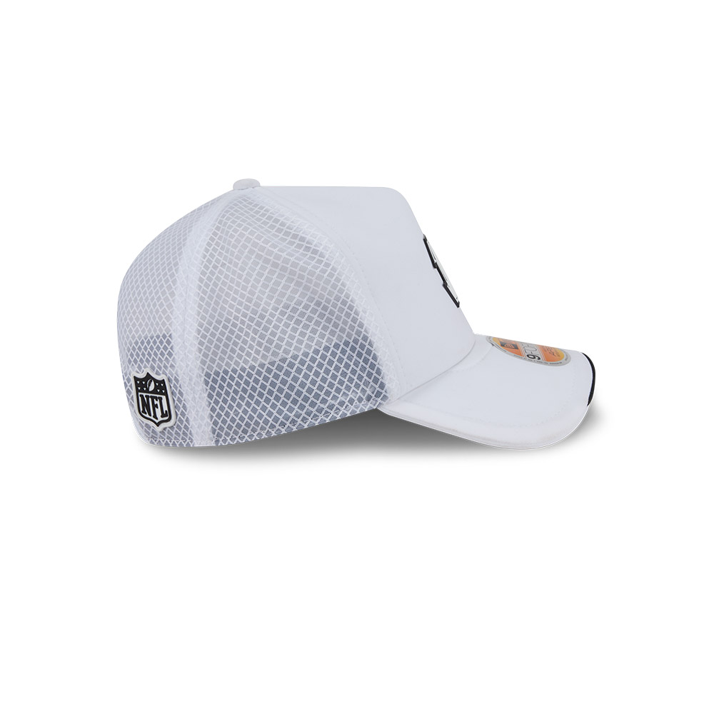 Cincinnati Bengals White 2026 NFL Sideline New Era 9FORTY Apex Adjustable Trucker Hat