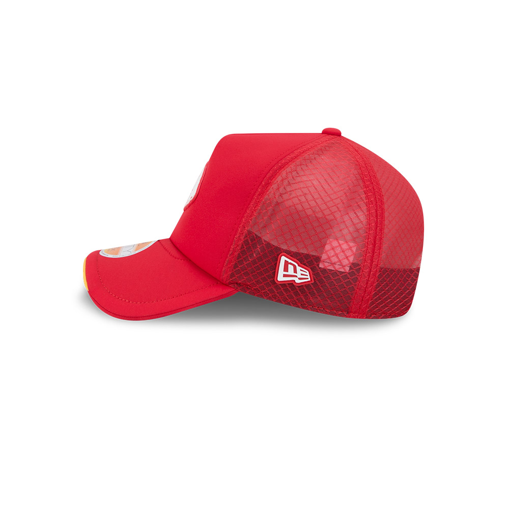 Kansas City Chiefs Red 2026 NFL Sideline New Era 9FORTY Apex Adjustable Trucker Hat