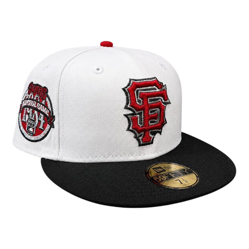 San Francisco Giants White and Black 1984 All Star Game Patch Red UV New Era 59FIFTY Fitted Hat