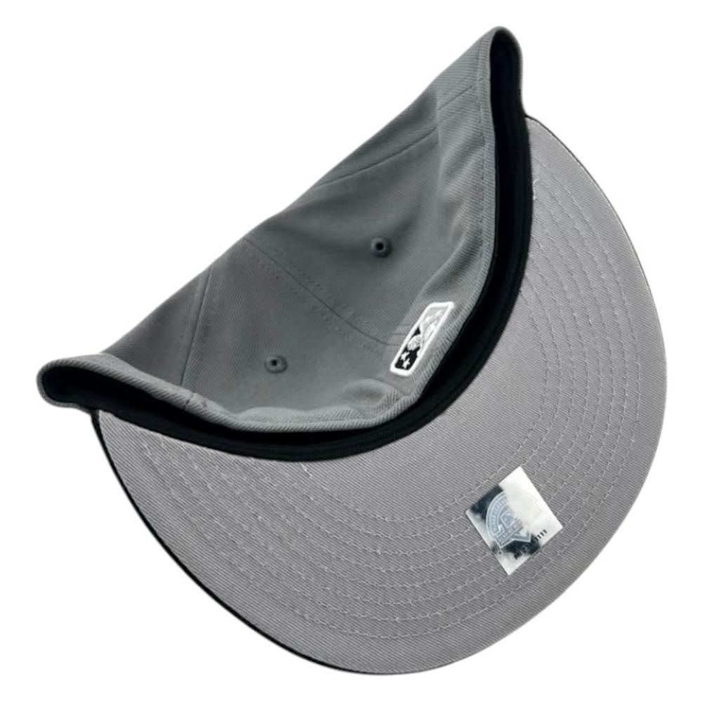 Inland Empire 66ers Storm Gray and Black MiLB New Era 59FIFTY Fitted Hat