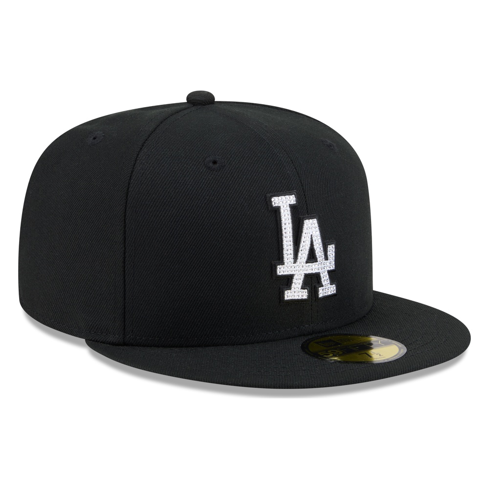 Los Angeles Dodgers Black Rhinestone Logo New Era 59FIFTY Fitted Hat
