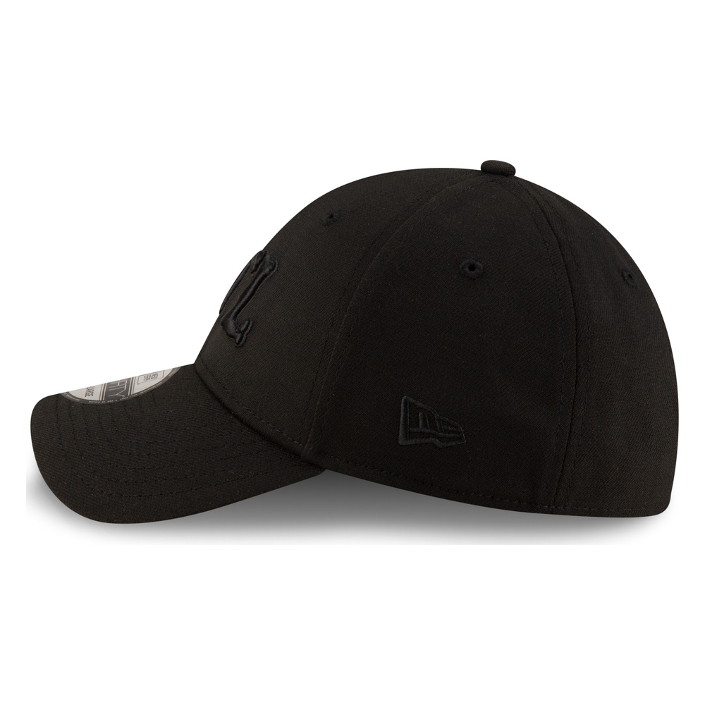 St. Louis Cardinals STL Black on New Era 39THIRTY Stretch Fit Hat