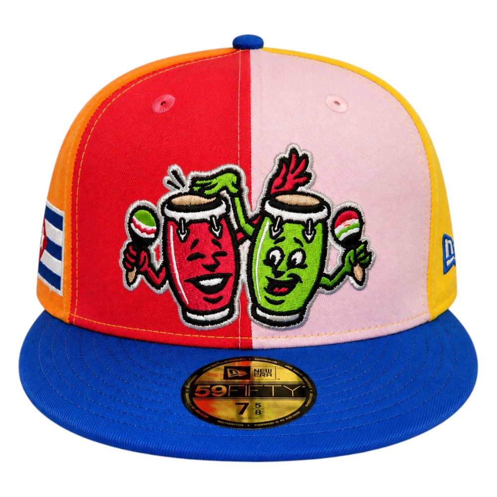 Daytona Rumberos Pinwheel Cuba Flag Patch MiLB New Era 59FIFTY Fitted Hat