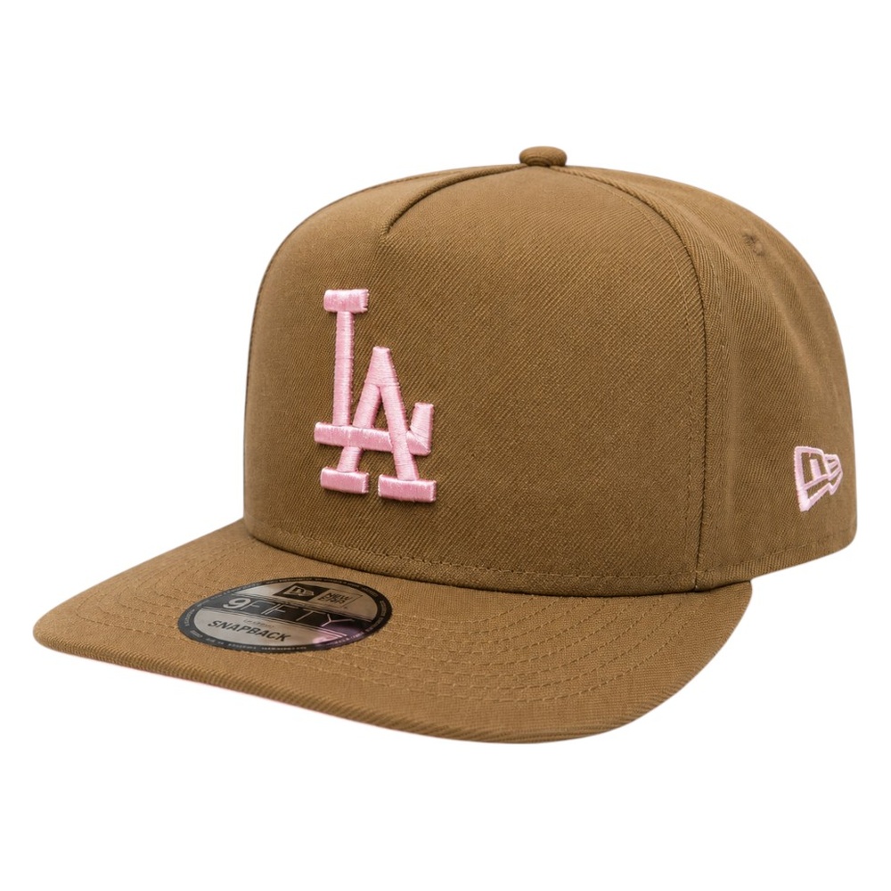 Los Angeles Dodgers Brown and Pink New Era 9FIFTY A-Frame Snapback Hat