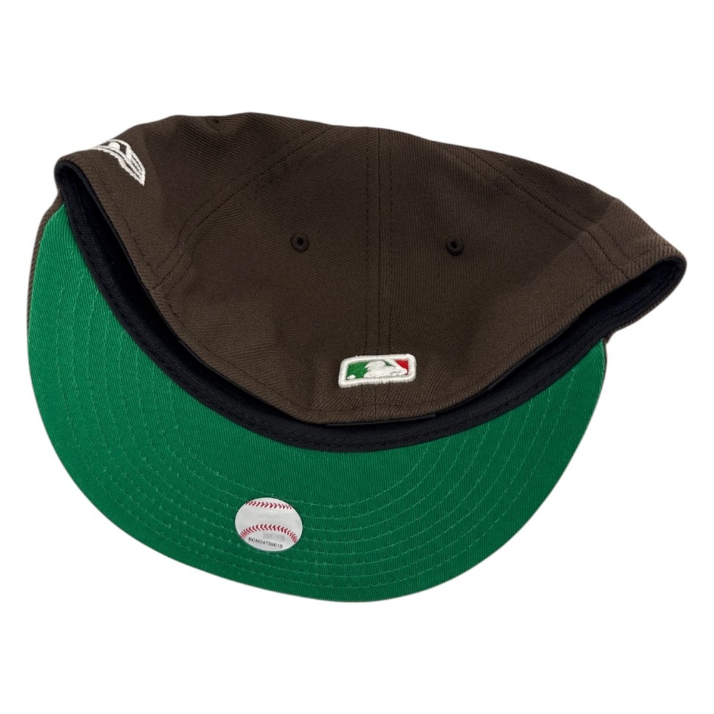 Los Angeles Dodgers Walnut Brown Mexico Flag Patch New Era 59FIFTY Fitted Hat