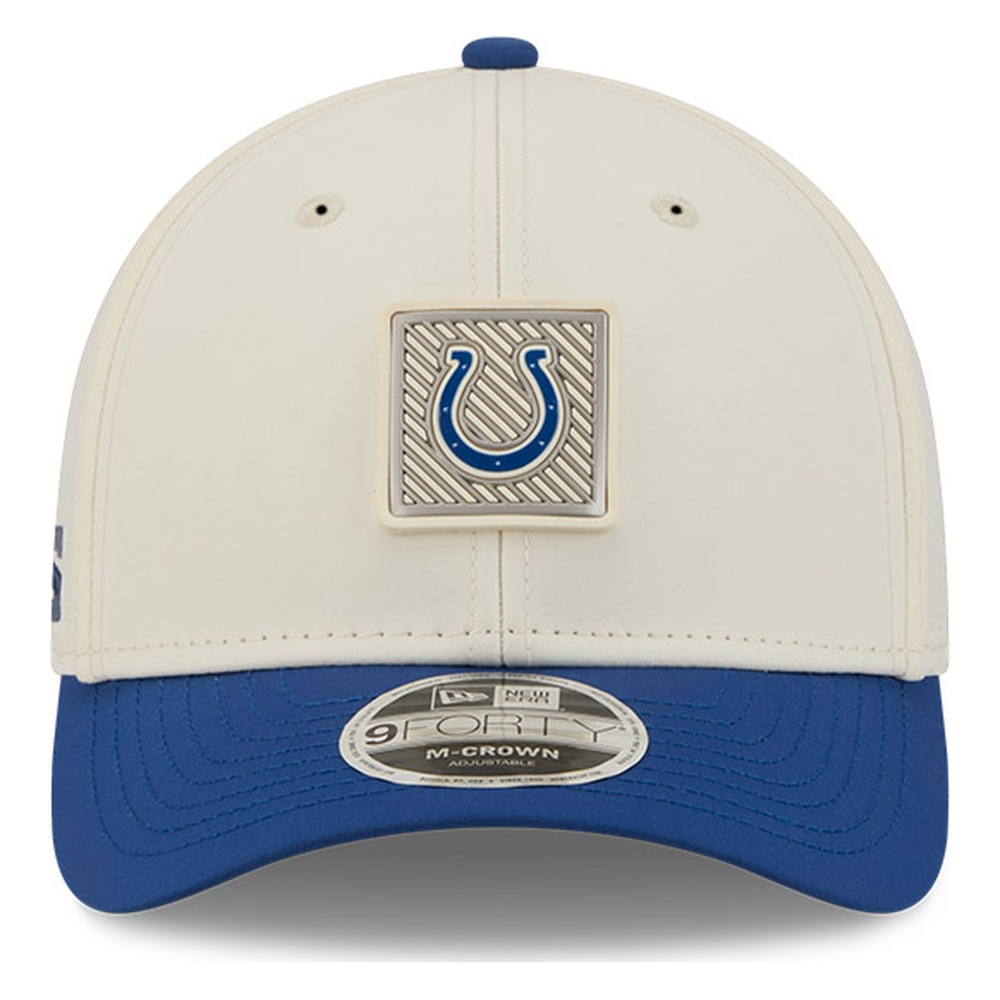 Indianapolis Colts Cream and Royal 2026 NFL Training Camp New Era 9FORTY M-Crown Adjustable Hat