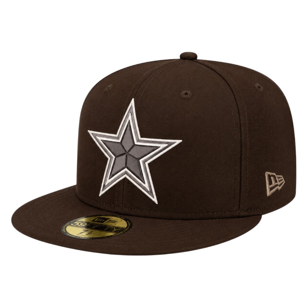 Dallas Cowboys Burntwood Brown Basic NFL New Era 59FIFTY Fitted Hat