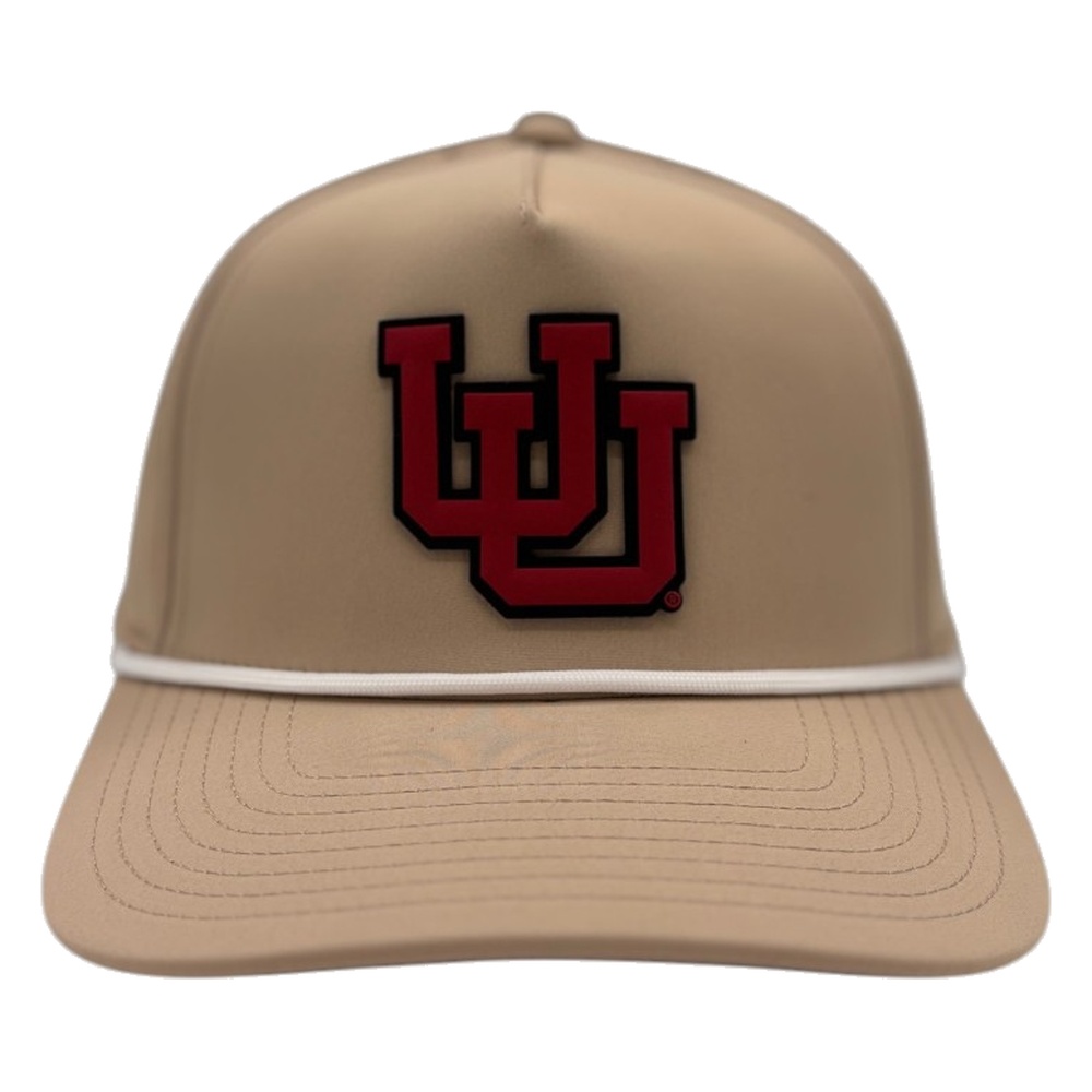 Utah Utes Desert Branded Bills White Curved 5 Panel Rope Snapback Hat