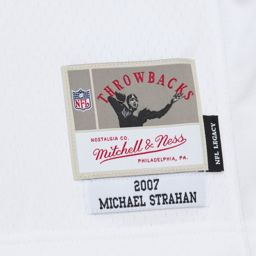 New York Giants Michael Strahan White 2007 Mitchell & Ness Legacy NFL Jersey